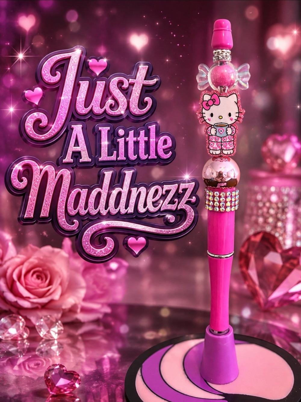Hello Kitty pen with pink accents